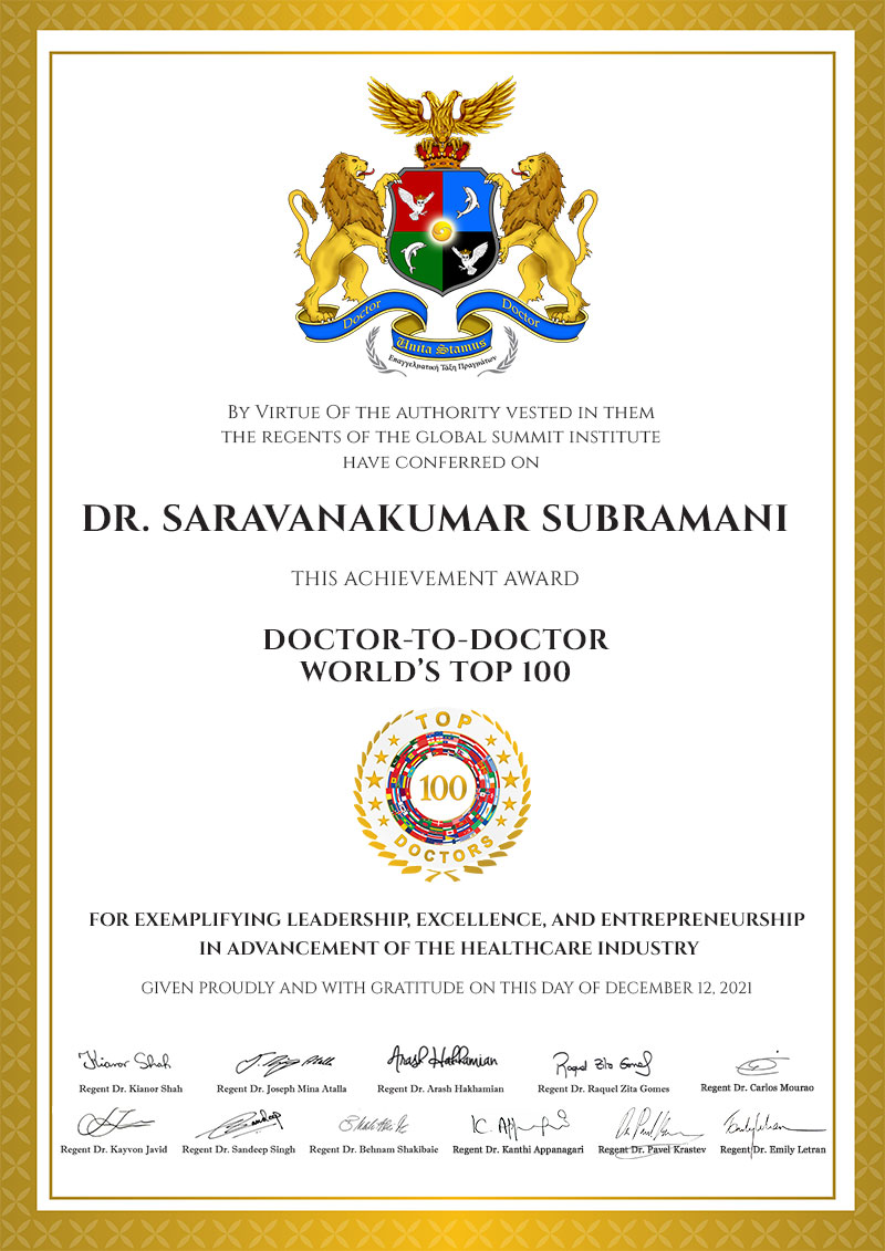 Dr. Saravanakumar Subramani